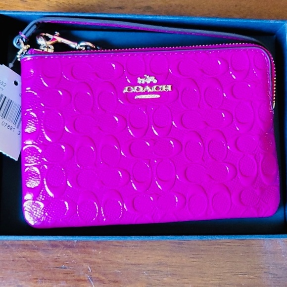 🆕COACH-Corner Zip Wristlet Wallet Clutch-NEW - Picture 5 of 6